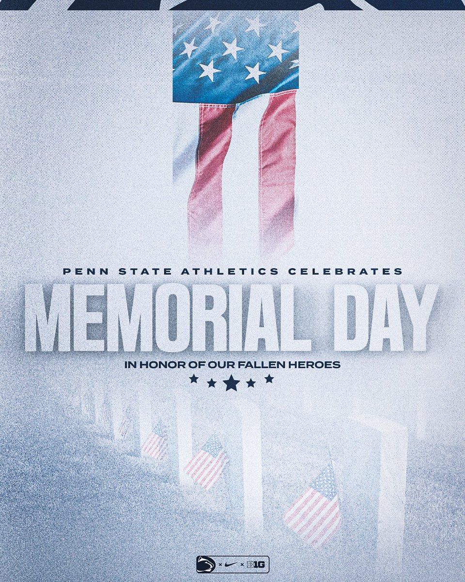Happy Memorial Day from Penn State Athletics! 🇺🇸 Let's honor and remember our heroes.

#WeAre