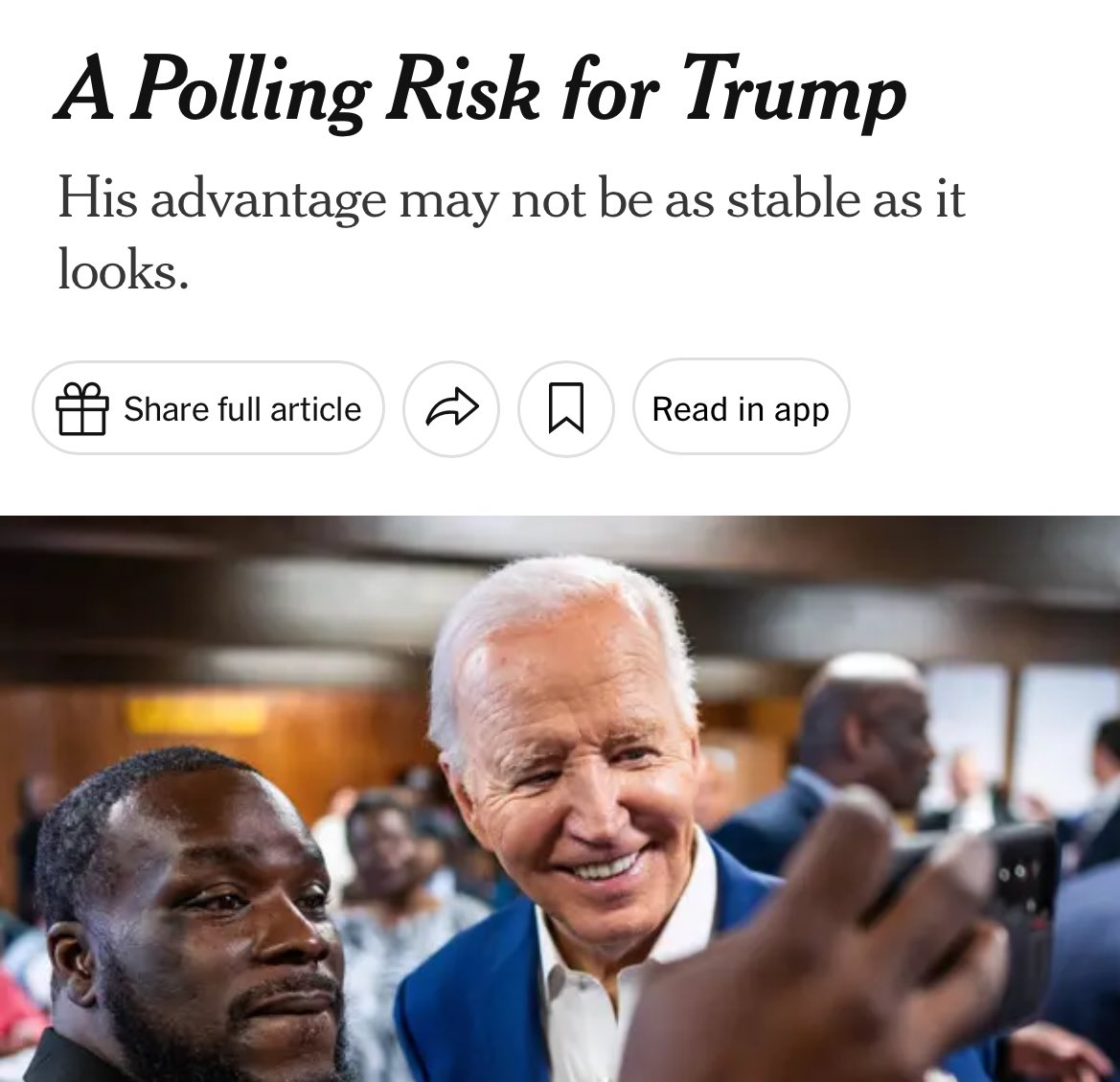 “.. His lead is built on gains among voters who aren’t paying close attention to politics, who don’t follow traditional news and who don’t regularly vote.” @Nate_Cohn @nytimes nytimes.com/2024/05/24/bri…