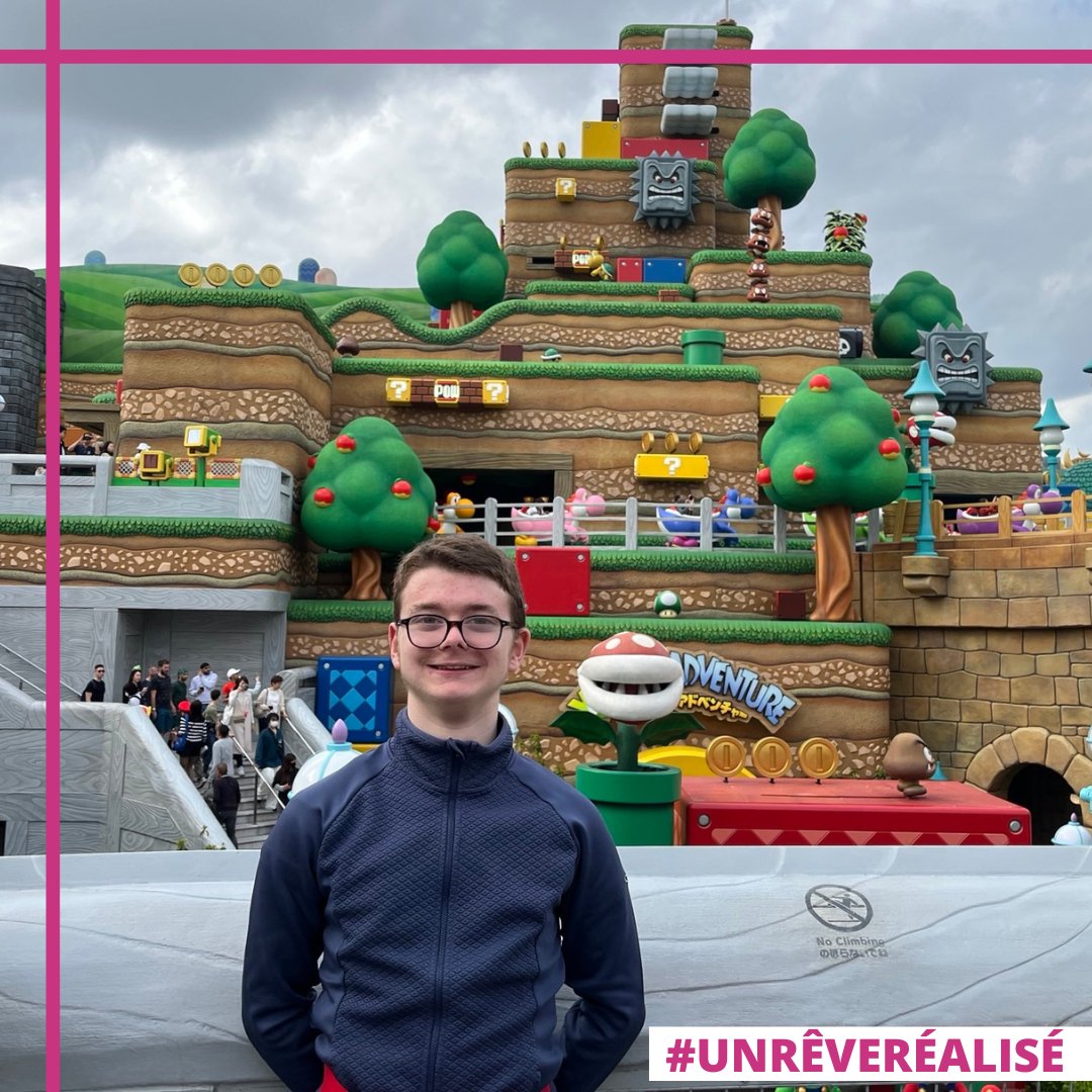 [𝓡𝓮̂𝓿𝓮𝓼]

Elouan a rencontré Yoshi, son personnage préféré au parc Nintendo à Osaka. 🇯🇵

Découvrez le détail du voyage raconté par Pauline bénévole de la #DelegationSeineMaritime 👉 reves.fr/reves/elouan-n…

#unrêveréalisé