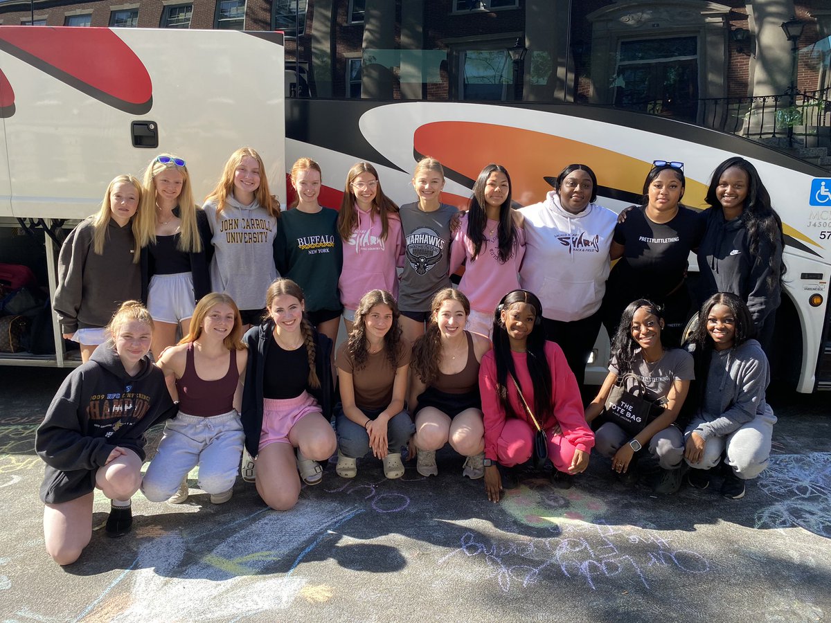 They are on their way to NYC for the Catholic State Track &amp; Fieldmeet tomorrow at Icahn Stadium. Good luck Sharks! 🦈