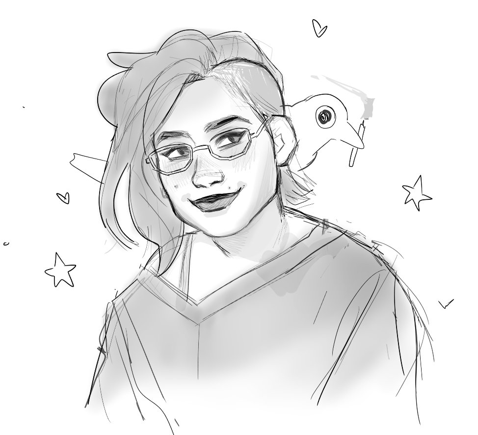 It's my birthday today!!! I got surprises of lego flowers, a mothman from <a href="/savvyliterate/">Megan Lavey-Heaton</a>, and a beautiful portrait from <a href="/inesmbravo/">Inês @ Commissions open</a>