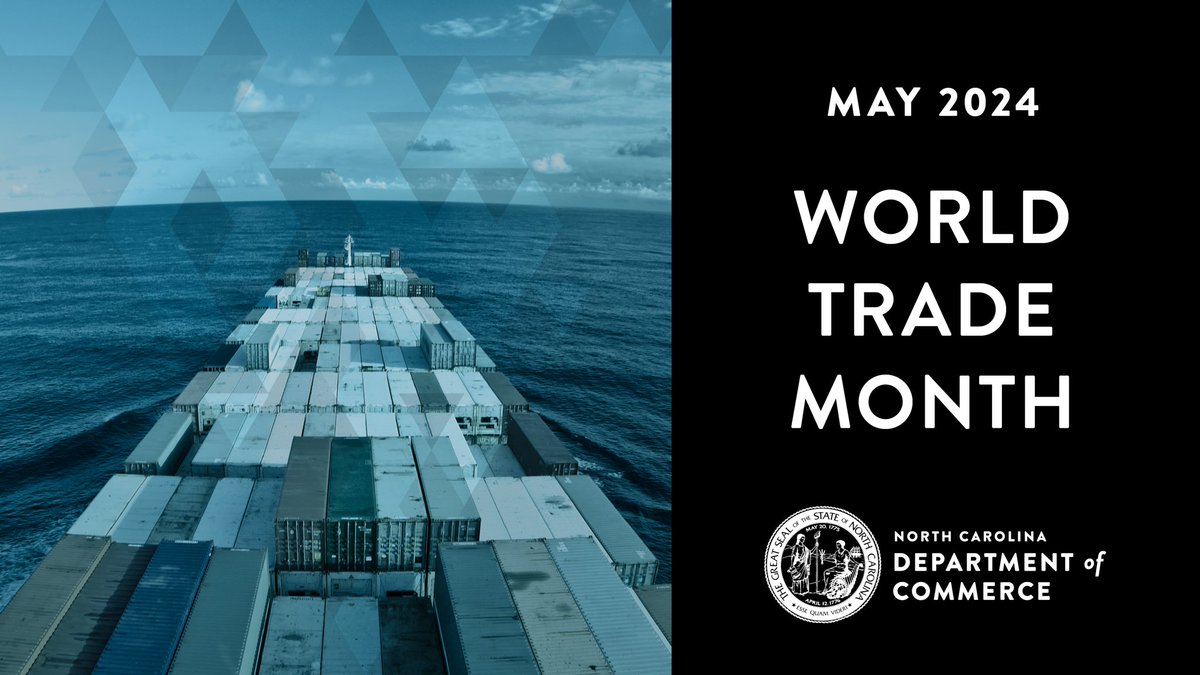 #NCFunFact: in 2022, North Carolina saw over $40 billion in total exports! For more on #WorldTradeMonth, see @EDPNC's annual trade report: edpnc.com/wp-content/upl…