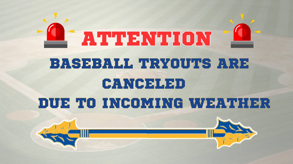 High school tryouts today have been cancelled 

New dates
Middle School Tuesday
High School Wednesday 

3:30 both days