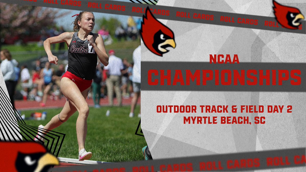 NCAA CHAMPIONSHIPS DAY 2! Emily Moehringer takes the track at 6 pm tonight to compete in the 800 for @CatholicU_XCTF! 📊results.leonetiming.com/?mid=7114 📺ncaa.com/event/4522 #ThisIsCatholicU #d3tf