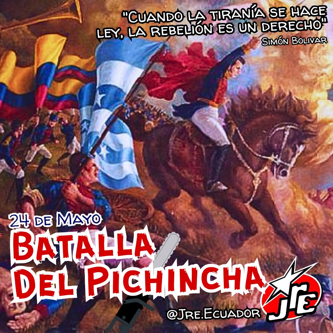 La mañana del 24 de mayo de 1822, en las faldas del volcan Pichincha, se encontraron las fuerzas patriotas dirigidas por Antonio Jose de Sucre con las fuerzas realistas, la victoria patriota determino la independencia del territorio del Ecuador. #24DeMayo #BatallaDelPichincha