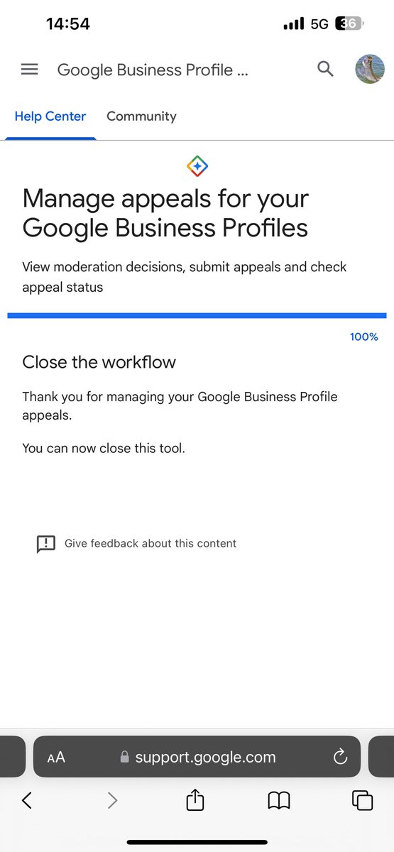 BocaGrandeFish's tweet photo. @GoogleMyBiz @GoogleMyBiz 
@Myra 

Thanks a million. 
I have just DMed you my profile ID There was no case ID given in my situation as the screenshot shows. https://t.co/cDREiaR61M