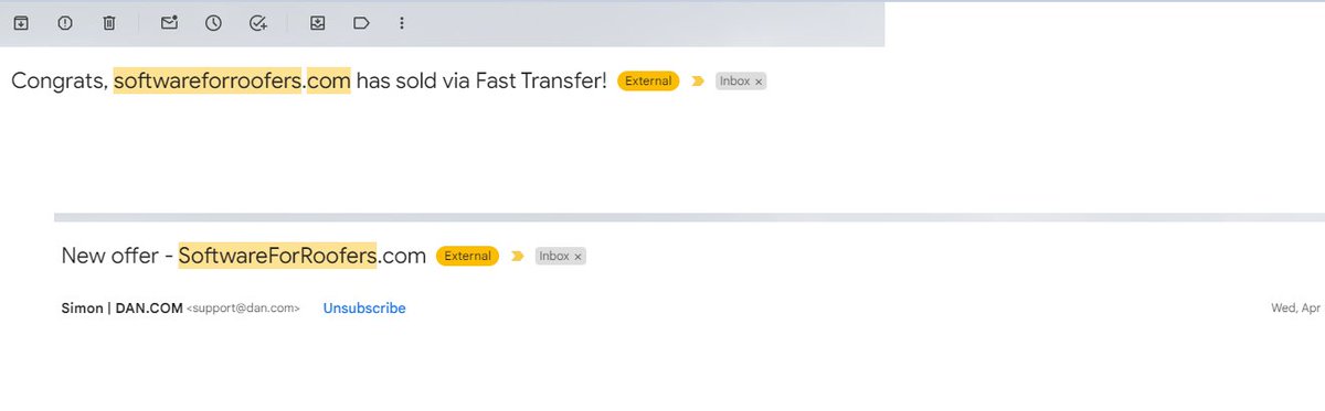 I sold SoftwareForRoofers dot com in 2021 via outbound... buyer let it expire... HR again and sold it again via outbound in 2023 Quite a few domains I sell end up expired again! That's another reason I rarely share deals publicly... #com #domains #domainnames #AlexVerdea