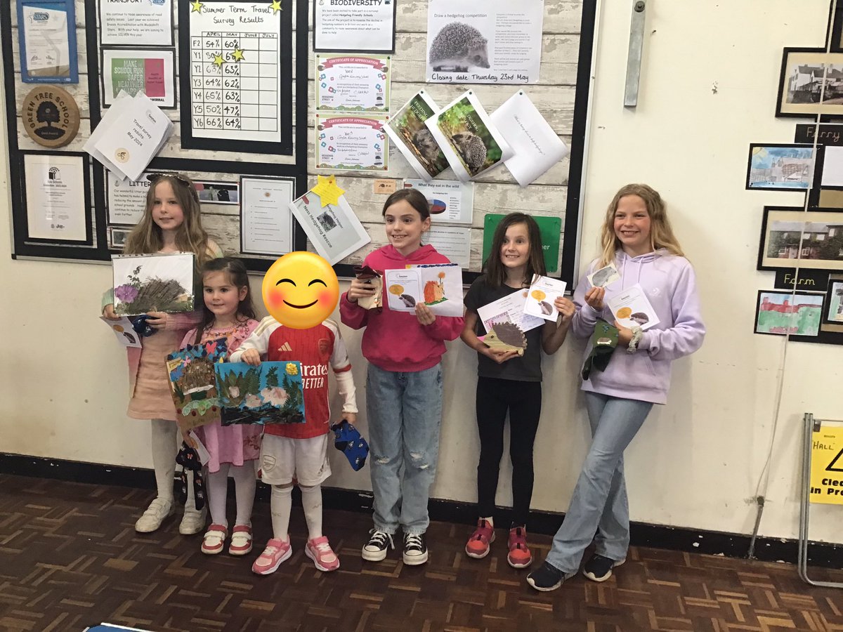 Y5Gayton's tweet photo. The winners of our hedgehog art competition. Huge thanks to everyone who entered. @GaytonPrimary @EcoGayton @HogFriendly @EcoSchools https://t.co/F2BPbYe88h