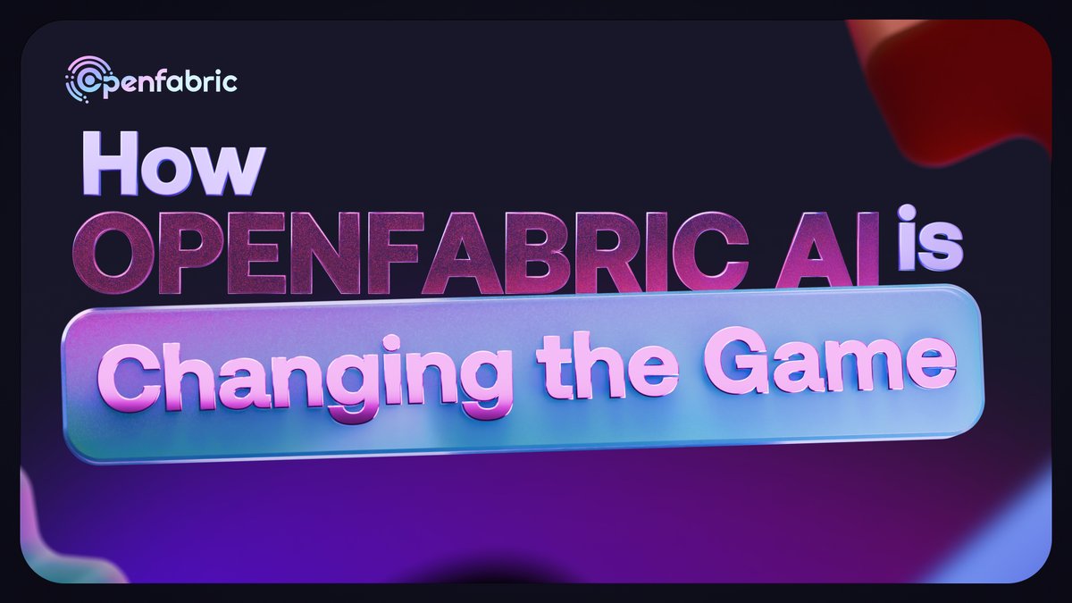 Openfabric is changing the game!

How?

A thread(1/5)🧵🪡