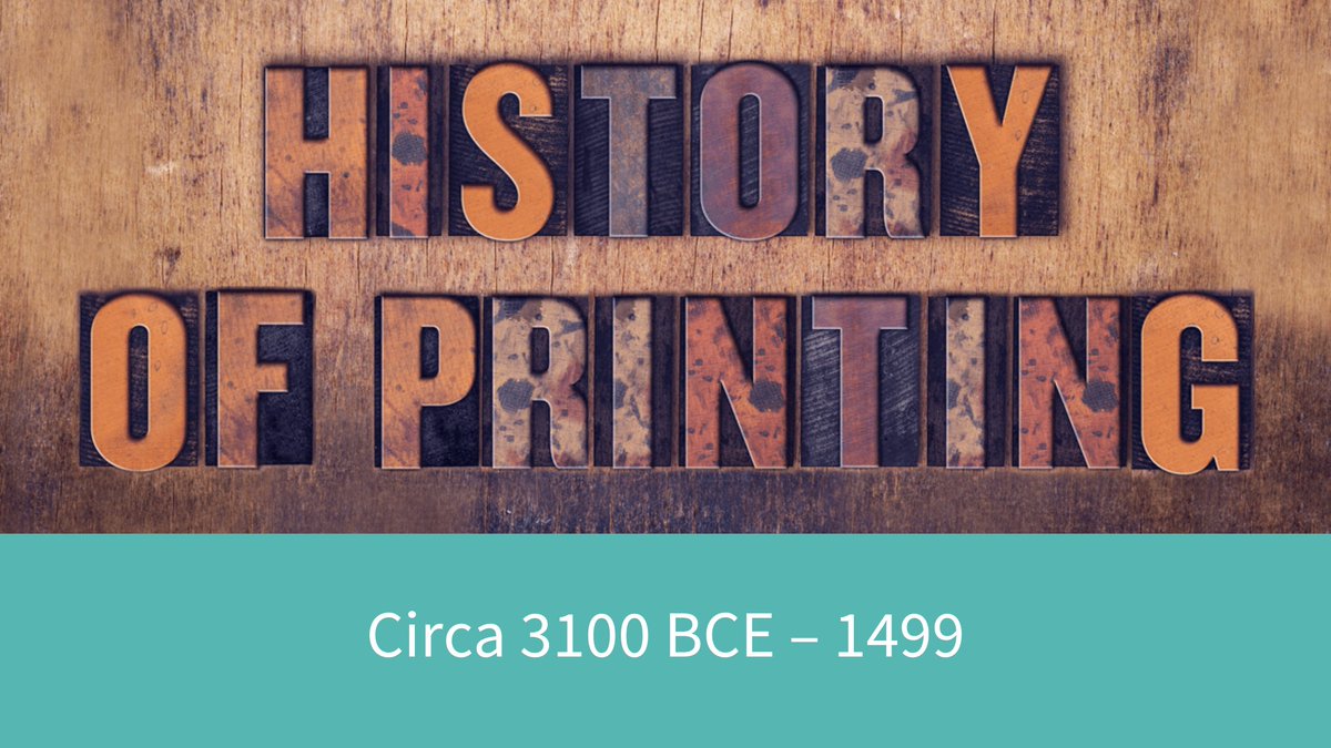 To truly understand printing, we need to start at the very beginning--3100 BCE. Learn about the evolution of print from the start: pulse.ly/ia1dccbfxe