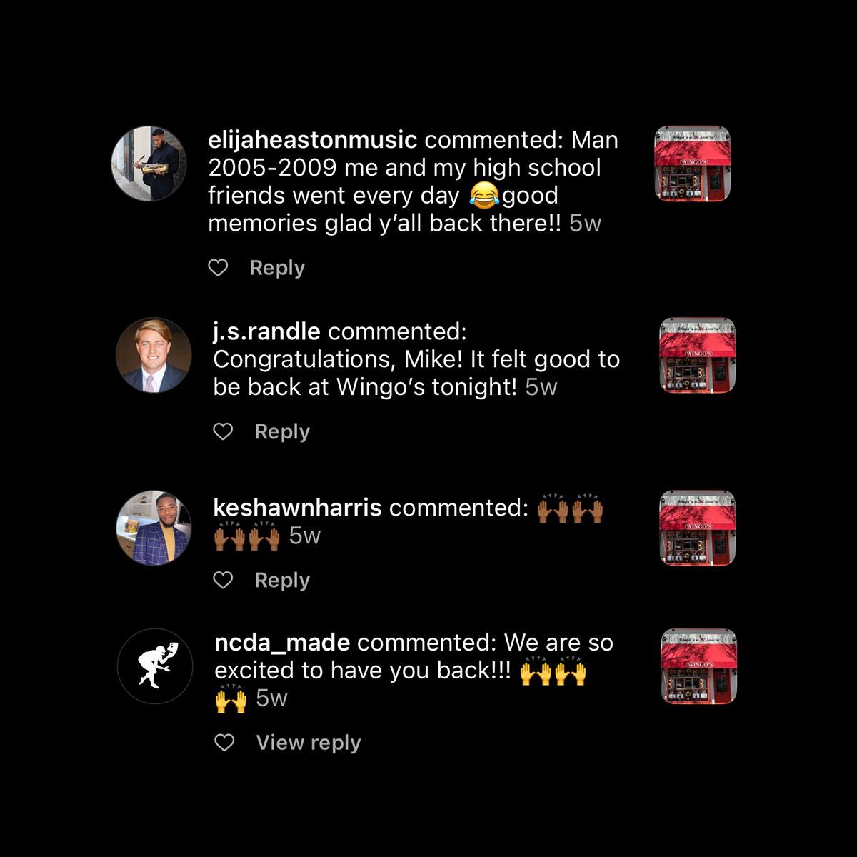 Wingos's tweet image. ✨ We are so grateful for all the love and support from our amazing customers! 💛 

Want to be part of the hype too? Come visit us at our newly reopened Georgetown location at 3207 O St NW 

We can't wait to serve you! 🍗 🍟 🍦 🎉 

#WingosLove #GeorgetownDC #DCFoodies #GWU