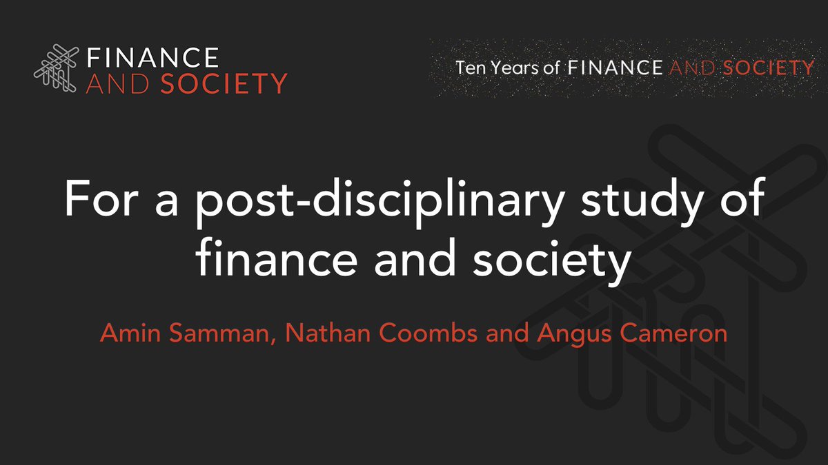 Cambridge Economics (@cambup_econ) on Twitter photo Have you read <a href="/FinandSoc/">Finance and Society</a>?
This innovative journal celebrates its 10th anniversary in 2024 with a curated special collection.
Learn more with the first F&S Editorial at: cup.org/4aEIBnH
#TenYearsOfFinSoc #OpenAccess Have you read <a href="/FinandSoc/">Finance and Society</a>?
This innovative journal celebrates its 10th anniversary in 2024 with a curated special collection.
Learn more with the first F&S Editorial at: cup.org/4aEIBnH
#TenYearsOfFinSoc #OpenAccess