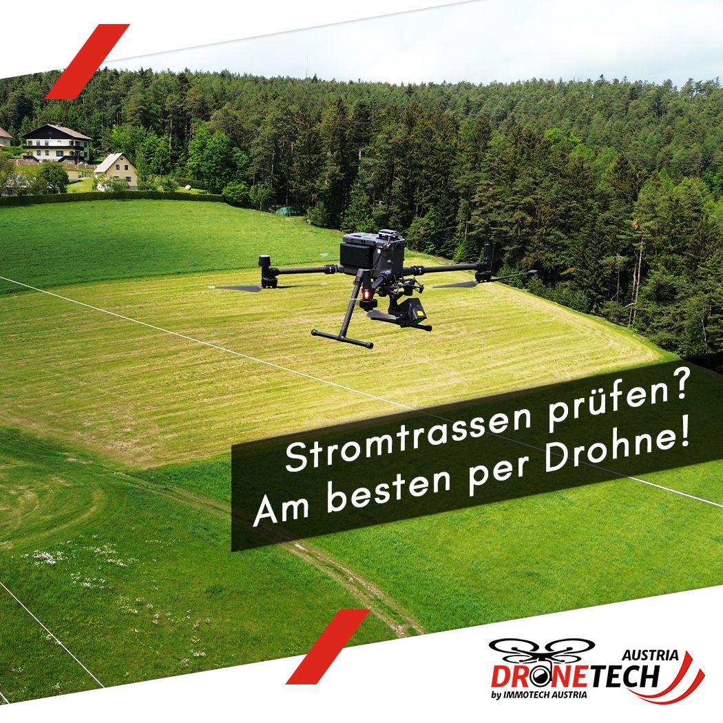 #Stromtrassen rasch und zuverlässig überprüfen? Setzen Sie auf #DRONETECH! Wir sind ruckzuck für Sie in der Luft und fliegen sicher und risikofrei Trassen und Leitungen ab, um Mängel und potenzielle Probleme frühzeitig zu identifizieren. dronetech.at
