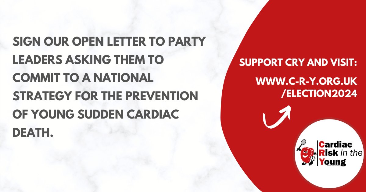 CRY_UK's tweet photo. Due to the upcoming General Election we are writing to party leaders asking them to commit to a National Strategy for the Prevention of YSCD. We would be so grateful if you would sign the letter in support &amp; share this message with your friends and family: https://t.co/TmD3OAJmVM https://t.co/8WH8zz2QOU