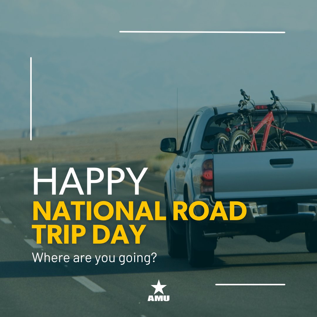 AmericanMilU's tweet image. It&apos;s #NationalRoadTripDay! 🗺️ At AMU, you can pursue your degree from wherever life takes you. Don&apos;t let distance hold you back - hit the road.

Where are you going? 

#StudyAnywhere #DigitalCollege #OnlineCollege #APUSglobal