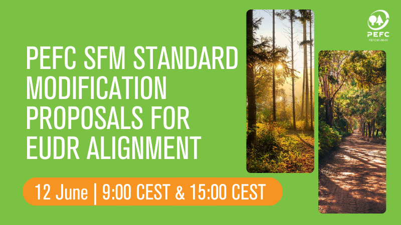 Preparing to give feedback on the proposed amendments to the PEFC Sustainable Forest Management standard for EUDR alignment? We are holding an information webinar on 12 June 09:00 & 15:00 CEST, to introduce the proposed modifications & answer questions 👉 treee.es/SFM-EUDR-web