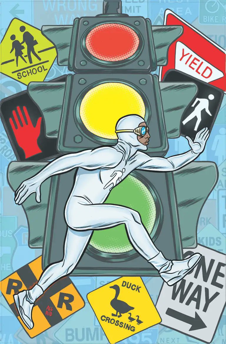 Look at our incredible covers for THE PEDESTRIAN #1, how did I get so lucky @VonGormanArt ➡️ @deanhaspiel ➡️ @AllredMD