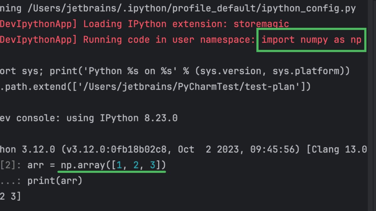 Save time by configuring your IPython console automatically using config files in PyCharm 2024.1.1! Eliminate the need to import dependencies manually every time you use the console among other benefits. Read more: jb.gg/ipython-console