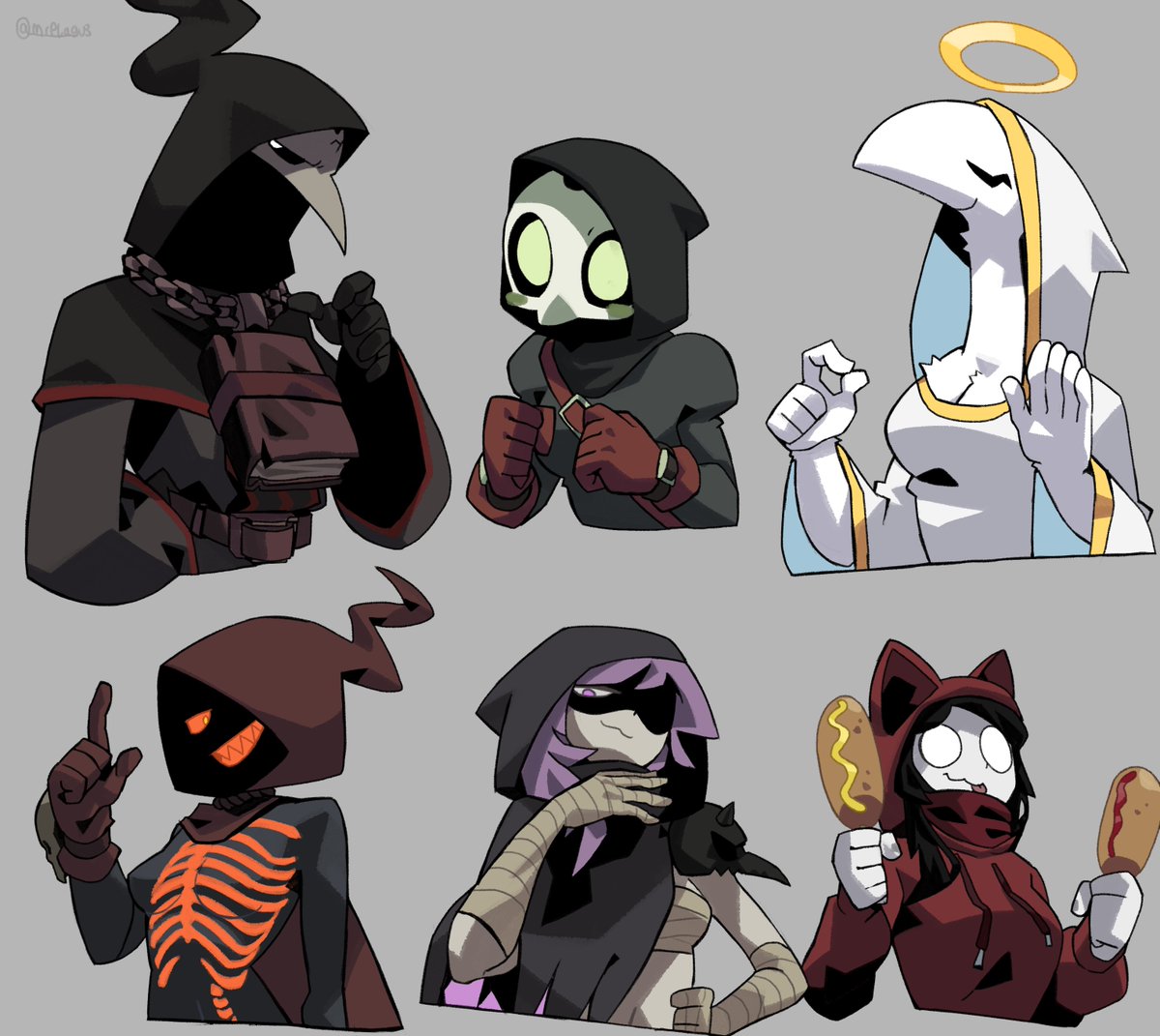 mr_plagu3's tweet photo. Hooded OCs https://t.co/NvrWlrHygt