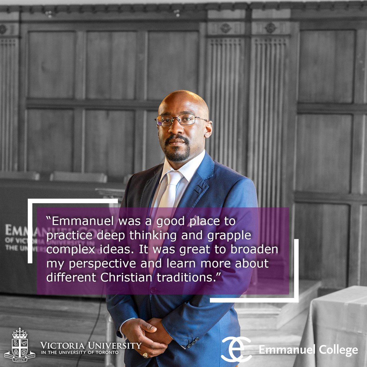 Emmanuel College (@emmanuelcolleg2) on Twitter photo “I'm passionate about proclaiming the kingdom of God,” said Dayle Barrett, this year’s recipient of the Sanford Gold Medal in Divinity for outstanding scholarship and academic excellence. Read more here: vicu.utoronto.ca/news/meet-emma…
#ECGrad2024
<a href="/TorSchTheology/">TorontoSchTheology</a> “I'm passionate about proclaiming the kingdom of God,” said Dayle Barrett, this year’s recipient of the Sanford Gold Medal in Divinity for outstanding scholarship and academic excellence. Read more here: vicu.utoronto.ca/news/meet-emma…
#ECGrad2024
<a href="/TorSchTheology/">TorontoSchTheology</a>