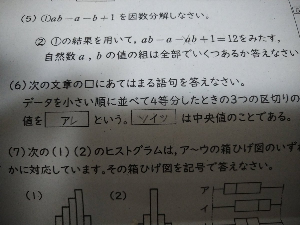 テストに落書きしちゃう癖やめたい