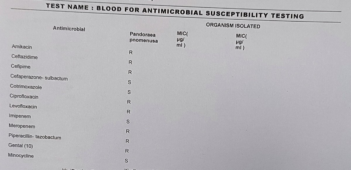 A critically ill patient in ICU has grown Pandoraea pnomenusa in blood. What are the implications? What is the preferred antibiotic to be used here?
#IDTwitter 
#MedTwitter
#MedX