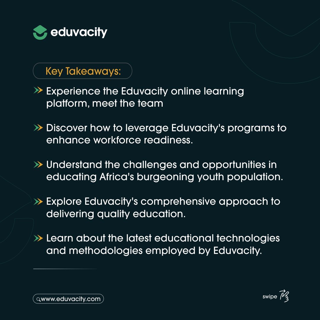 eduvacity's tweet image. Shaping Africa!! Educating the next billion workforce with Eduvacity.. your access to good education.
.
.
.
.
#education #educationmatters #onlinestudyclasses