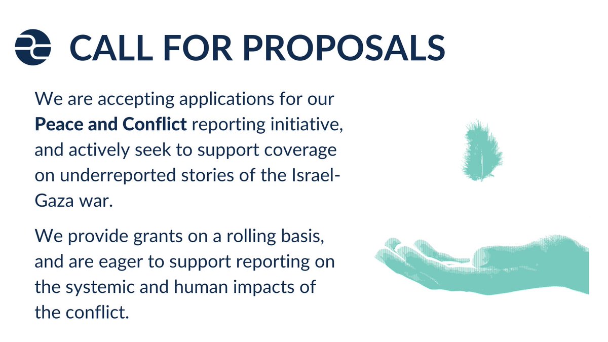 Newsrooms and journalists: The Pulitzer Center seeks to support reporting projects related to the Israel-Gaza war and its impacts regionally and globally. We are interested in stories that center the experiences of people affected. Learn more and apply. bit.ly/PCallPwIG