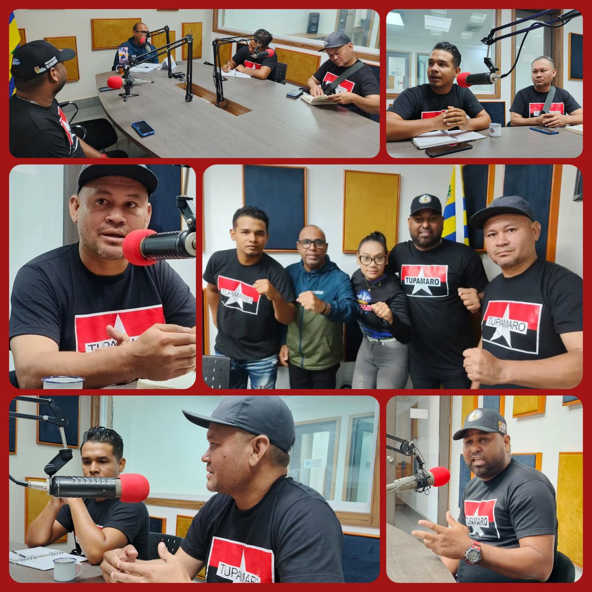 ¡TUPAMARO EN LA RADIO!🚩🏴 Nuestros camaradas del Edo. Bolívar, asisten como invitados al programa radial 'Guayana Fuerza y Trabajo' por 91.1 FM, dónde estuvieron conversando sobre nuestro proyecto político, la orgánica del Partido y reafirmando el apoyo al Pdte. @NicolasMaduro.