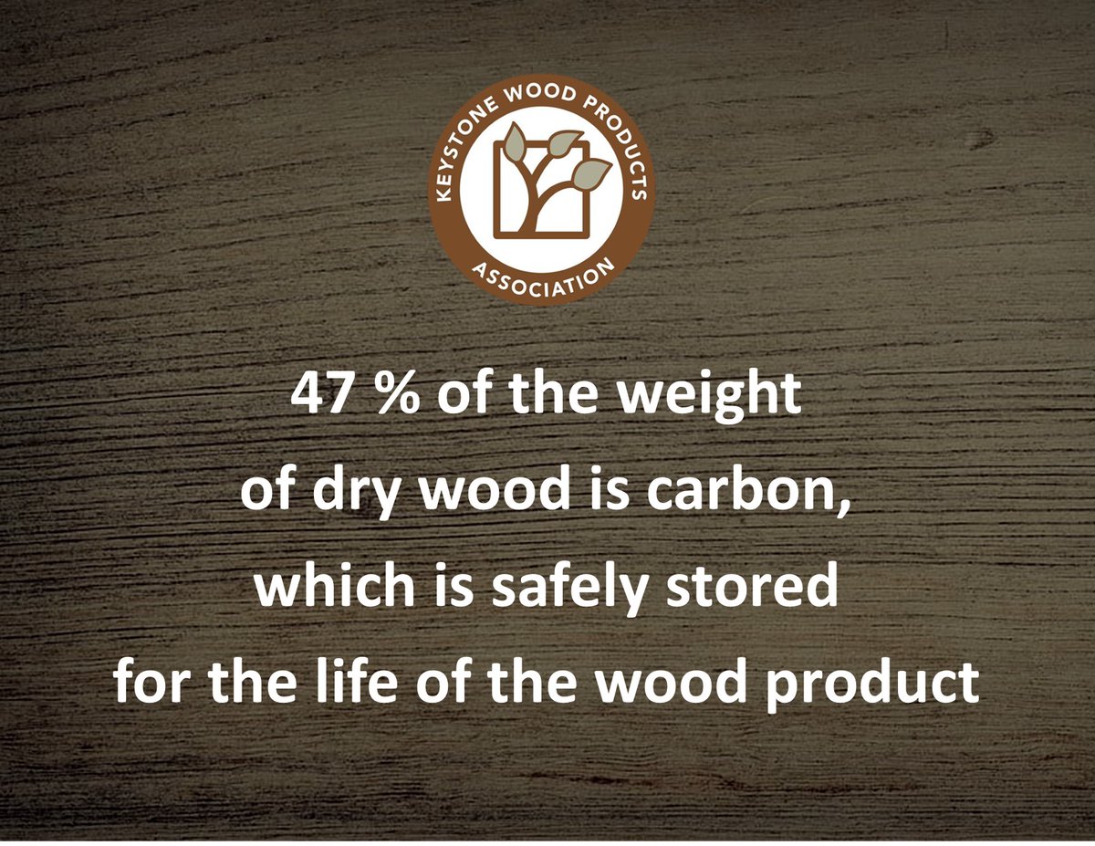 KeystoneWood's tweet photo. According to Penn State Extension, if a tree is harvested and made into a long-lived wood product, the carbon stored in the wood product is often preserved for a longer time than if it were left to decompose in the forest. https://t.co/zUezdPLNuw
