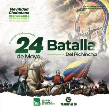 🗓️ #24DeMayo | Un día histórico que marcó nuestra victoria independentista en el año 1822. 

Honramos a nuestros héroes de la #BatallaDePichincha al conmemorarse 202 años de aquella lucha para convertir lo que hoy es la República de Ecuador 🇪🇨 .