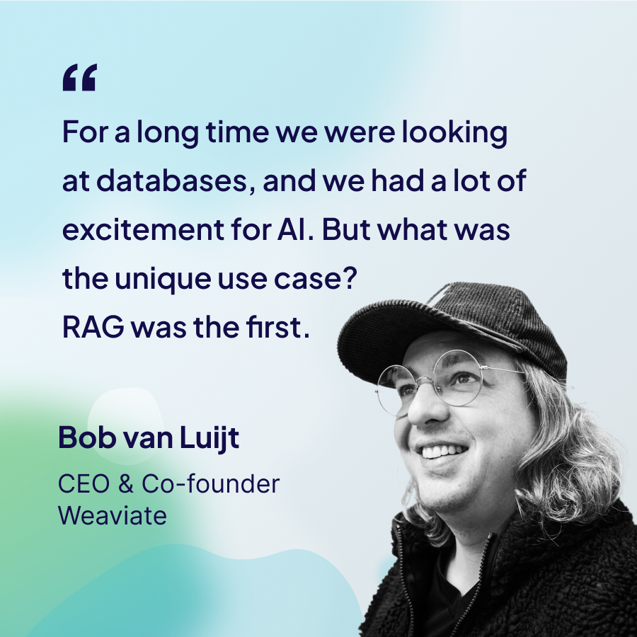 Use RAG: Retrieval Augmented Generation to help large language models produce more specific and better results? Weaviate is built from the ground up for good search, so you can make the most out of RAG. Get @bobvanluijt's thoughts on RAG and what comes next: