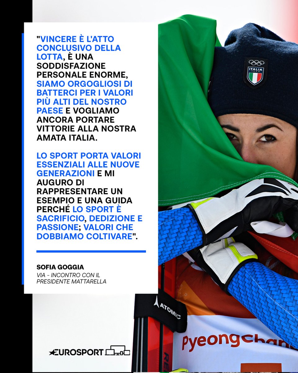 Così Sofia Goggia, durante l'incontro al Quirinale con il Presidente della Repubblica Sergio Mattarella 🇮🇹⛷❄ #Goggia #Skii #Goggia