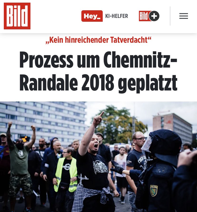 Es gab genauso wenig Hetzjagden in Chemnitz, wie es Deportationspläne der #AfD auf dem sogenannten #Geheimtreffen in Potsdam gab. Aber hinterher interessiert das kaum noch jemanden. Die Leute springen auf die Desinformation auf, nicht auf die Korrektur. Das ist Täuschungspresse.