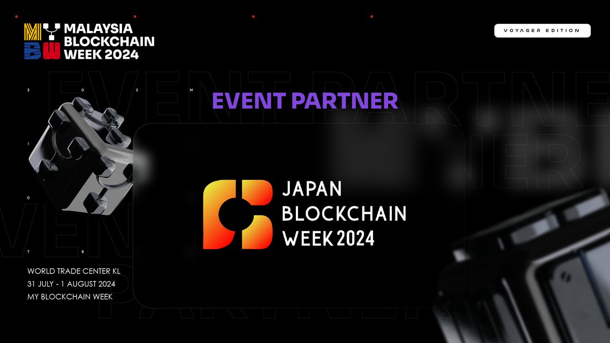 Delighted to welcome Japan Blockchain Week, a #MYBW2024 event partner 🇯🇵⛩

@jbcweek is the largest gathering of blockchain minds with events happening across Japan in the month of July! 

🎎 Dive deep into the world of crypto myblockchainweek.com/tickets

#PartnershipAnnouncement