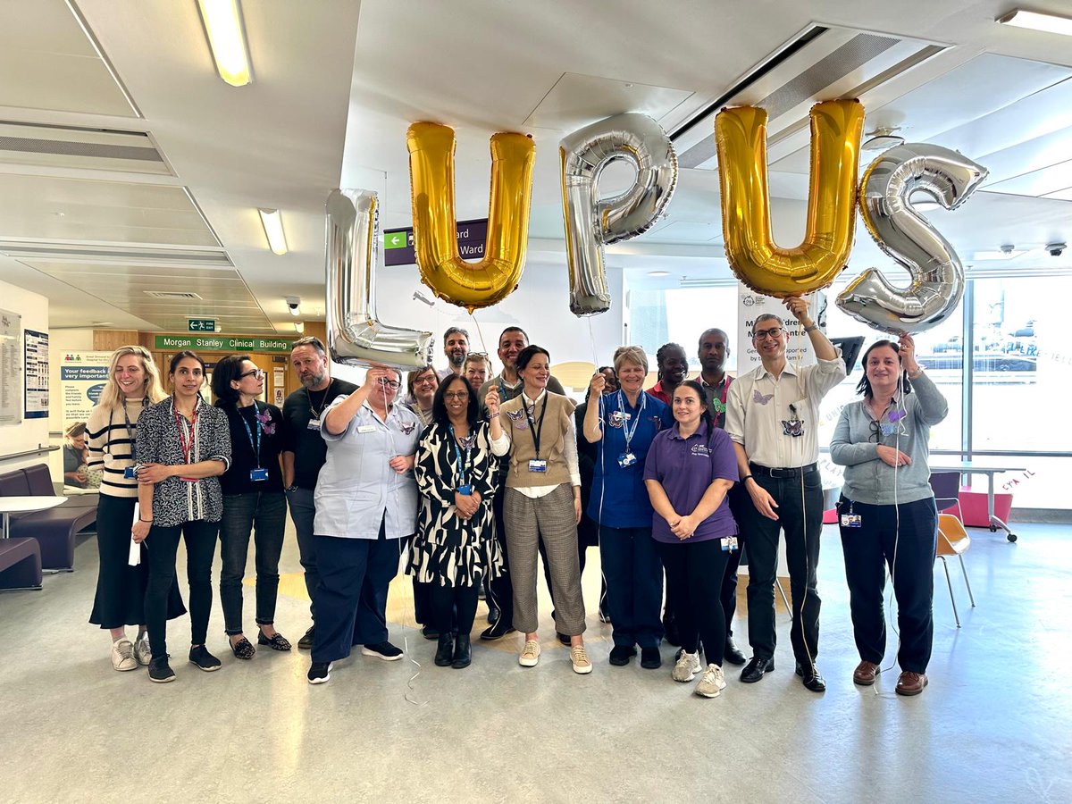 Meet our Rheumatology team at GOSH and their fantastic balloons! ✨ They've recently come together to celebrate #WorldLupusDay, raising awareness, promoting knowledge and emphasising the need for vital research into the condition, especially on how it impacts children.