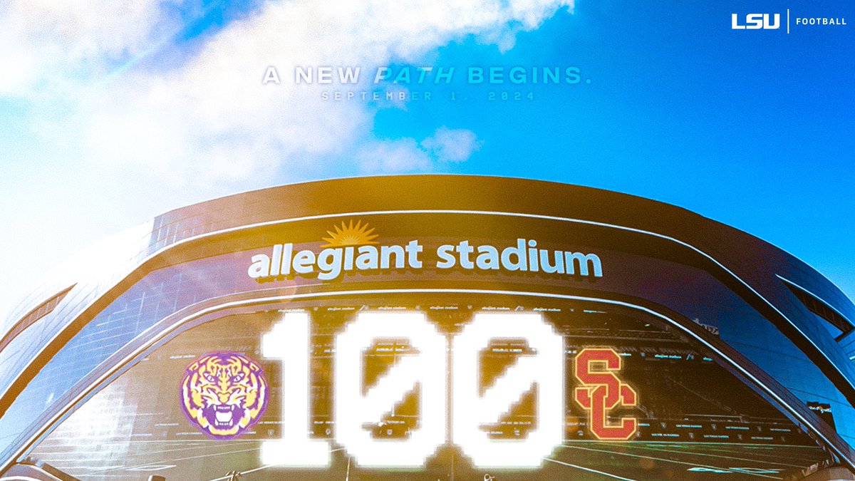 Just 100 days away until all eyes are on the Tigers Sunday Night Football LSU vs. USC