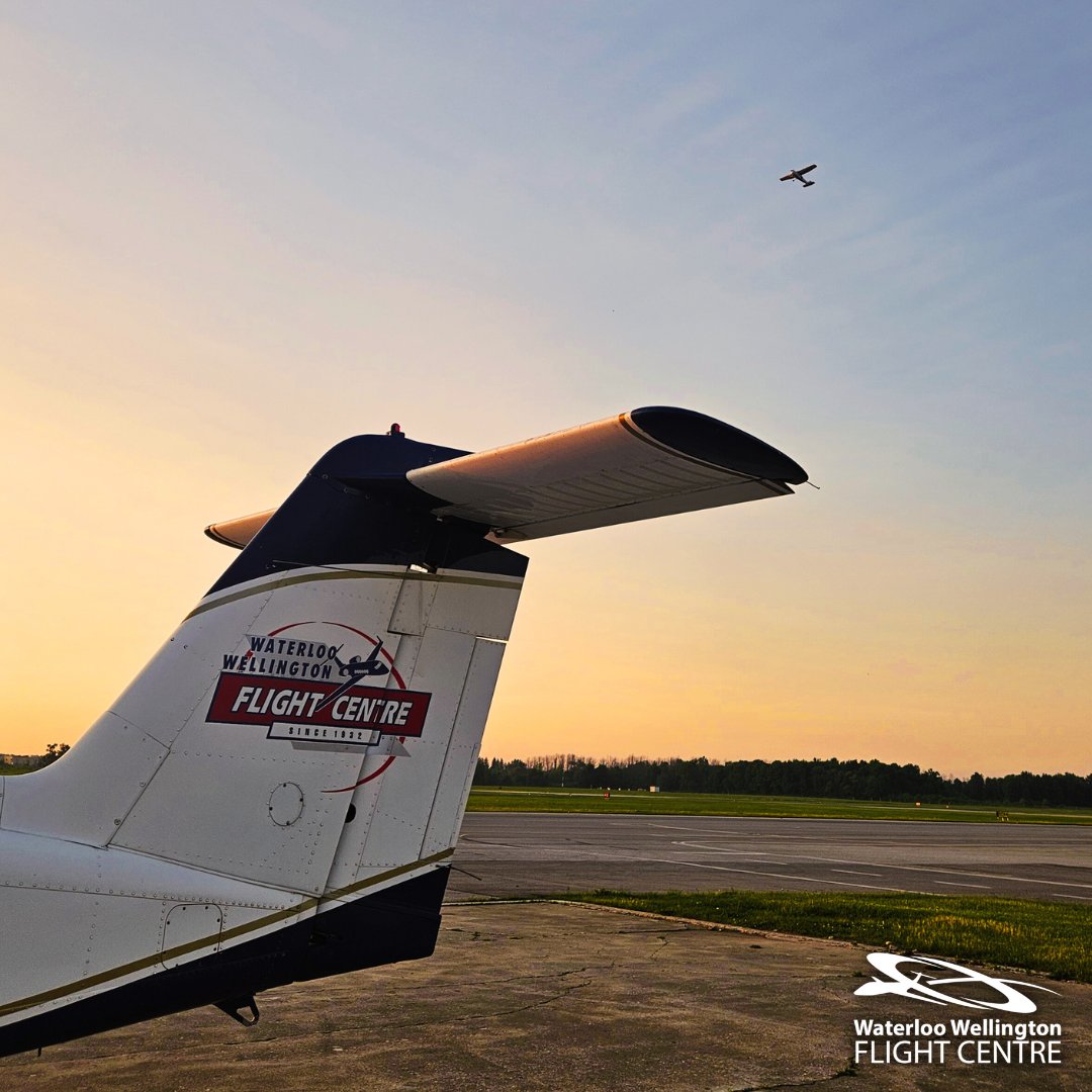 Happy Photo Friday! A beauty evening shot from the apron. When is your favourite time to fly?

Have a photo to share? Send us a DM or email marketing@wwfc.ca.

#FlyYKF #planespotting #pilotlife #fullflapsfriday #landing #pilottraining #cessna #waterlooregion #flighttraining