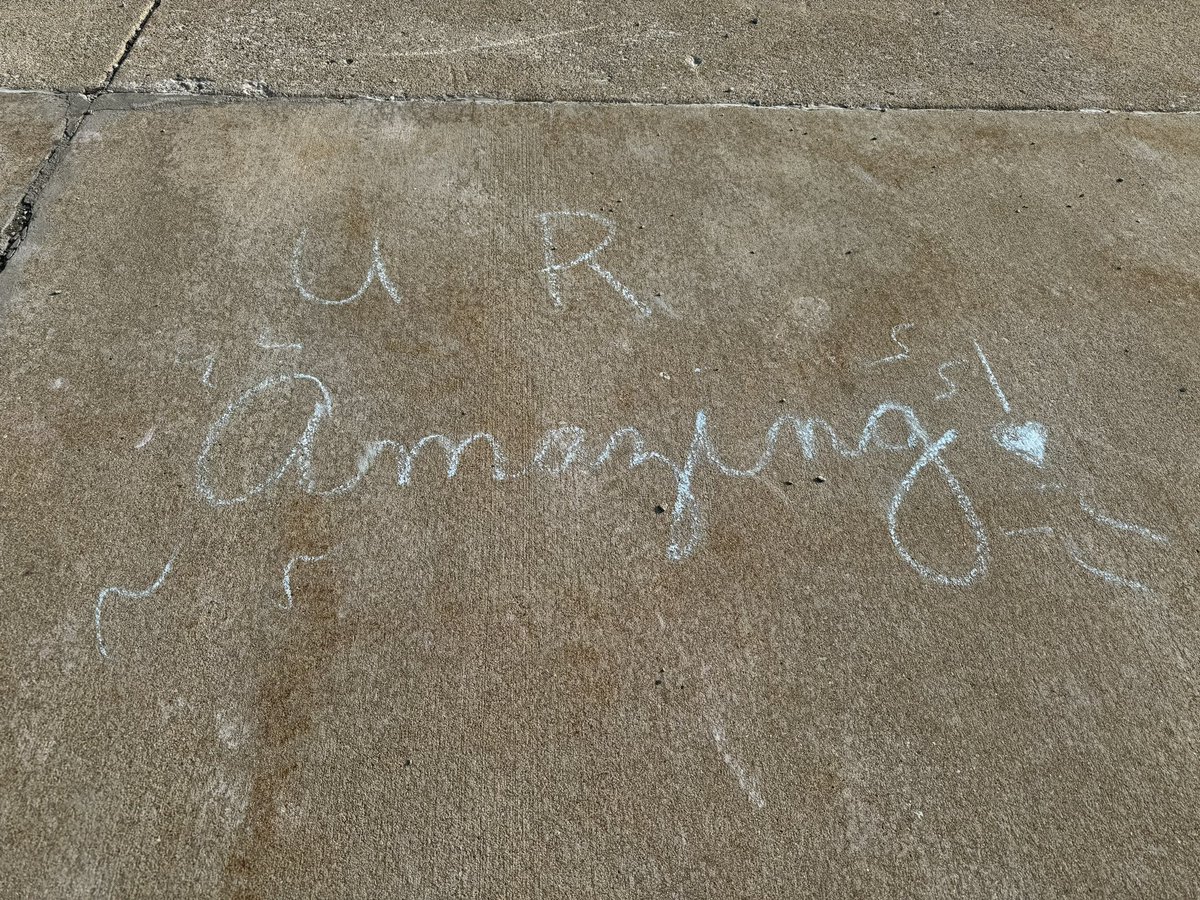 Some of our Mountain Lions chalked our sidewalks and we just wanted everyone to know…YOU ARE AMAZING! Happy Friday everyone! 💚🤍