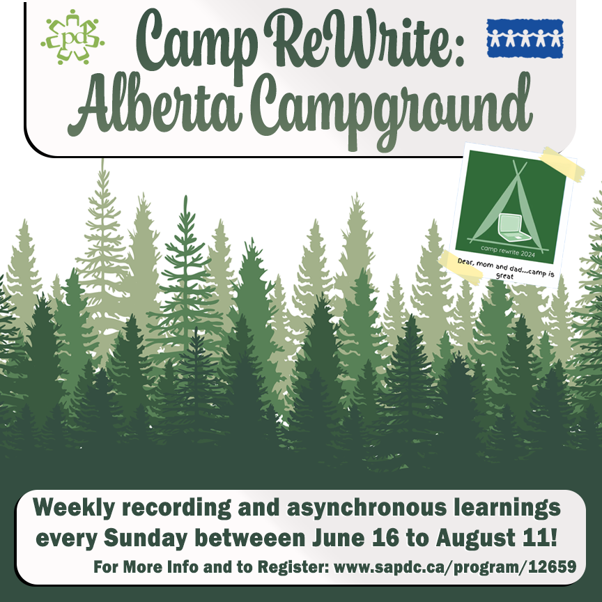 sapdc_info's tweet photo. ๐ฟ This summer, refresh your teaching at Camp ReWrite: Alberta Campground! Starting June 16, enjoy virtual weekly PD sessions, live fireside chats, and engaging discussions.
Join us for a journey of professional renewal. https://t.co/MeqwmxrkOu Don't miss out! ๐
#ARPDC https://t.co/bX6P5z4nux