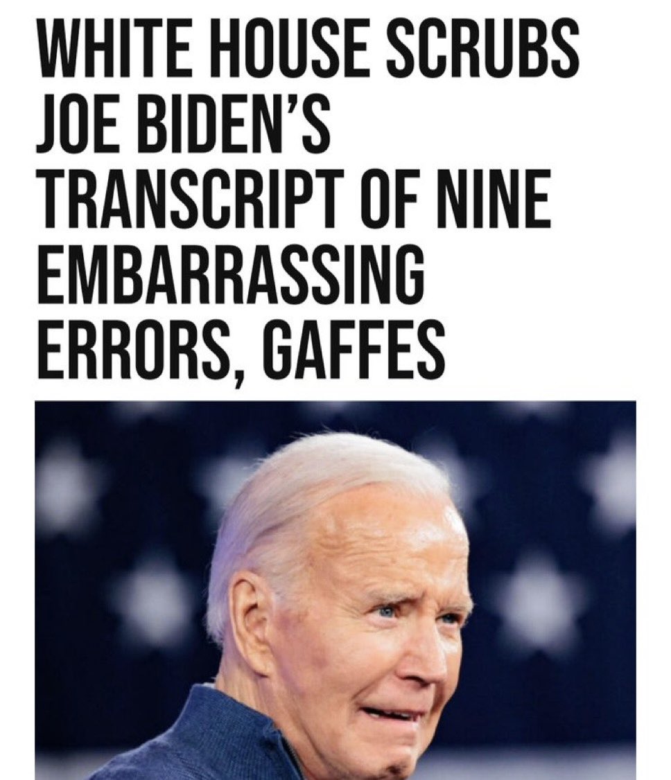 This is why the White House should release the audio tapes of Biden’s confession to Special Counsel Hur. We’ve seen the transcript but how much of it was ‘scrubbed’? The American people paid for the investigation they deserve the evidence obtained that implicates Biden.