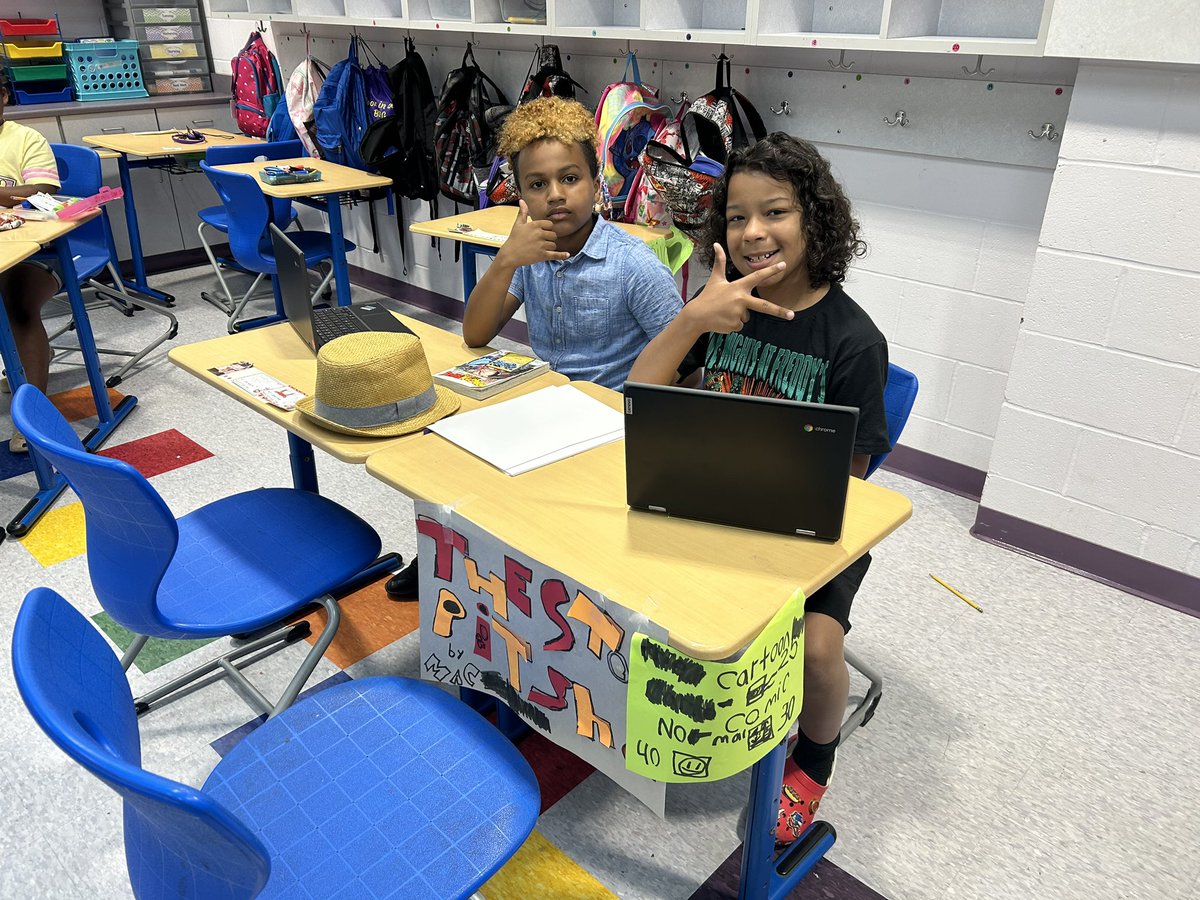 Miss Horn's third graders have been studying economics. As part of the unit, they created their own storefronts with products for sale. Prices were determined by wants and needs. To wrap up their unit, today was market day where the other third grade classes came to shop. 🛒🛍️