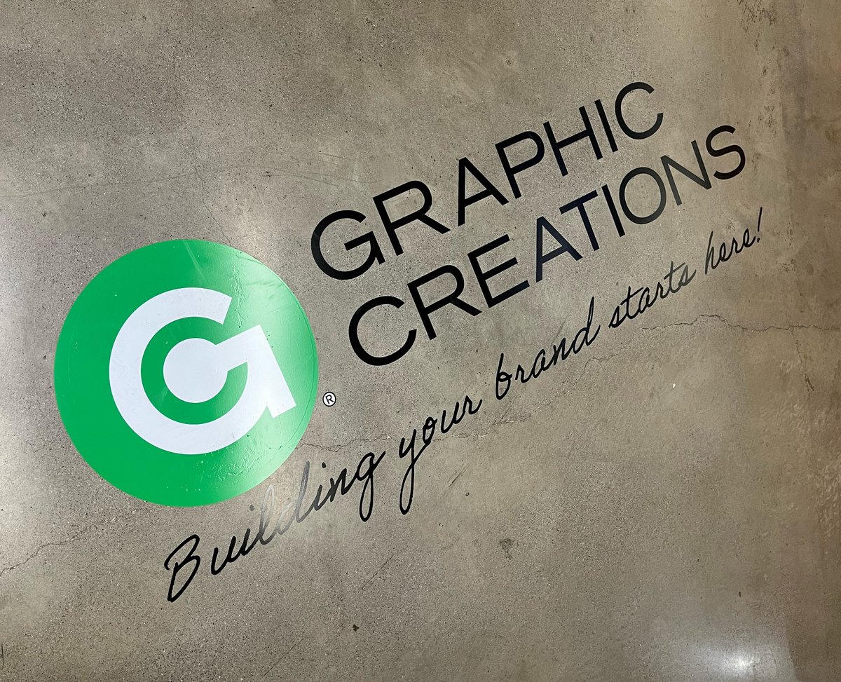 We love giving tours to our customers and every tour starts right here! 📍 This is where your brand comes to life. #graphiccreations #brandbuilders #knoxville #buildyourbrand #floorgraphics #floordecals