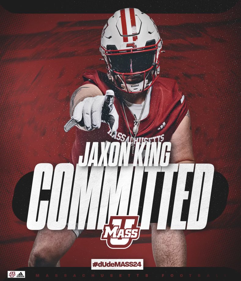 JaxonKing18's tweet image. Beyond blessed to announce my commitment to UMass!! GO MINUTEMEN!! 🔴⚪️ UM&amp;gt;&amp;gt;UM
#UnionMinekindofguy 
#beaverball
#B4L