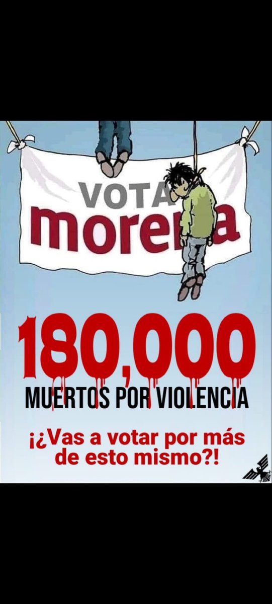 #SiVotasPorMorenaEresCómplice la política de abrazos no balazos ya se sabe que no funciona. Nadie puede votar por esto y nadie puede alegar ya que no se sabía.