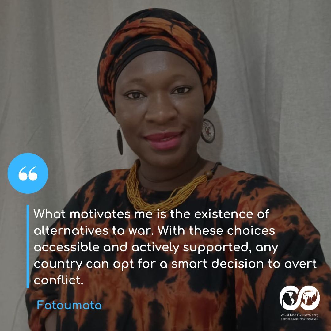 Volunteer Spotlight: Meet Fatoumata Sossia Djire, our dedicated Mali Chapter Coordinator! From firsthand war experiences to leading peace education initiatives, she's a driving force in #antiwar #activism! buff.ly/3XbvUht