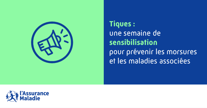 Assur_Maladie's tweet photo. #Santé des #assurés | La manifestation nationale « #TiquesEtVous », qui vise à sensibiliser aux maladies liées aux morsures de tiques, débute cette semaine.

L'objectif ?
⚠️ diffuser les mesures de #prévention 
🩺 partager les connaissances scientifiques et médicales récentes