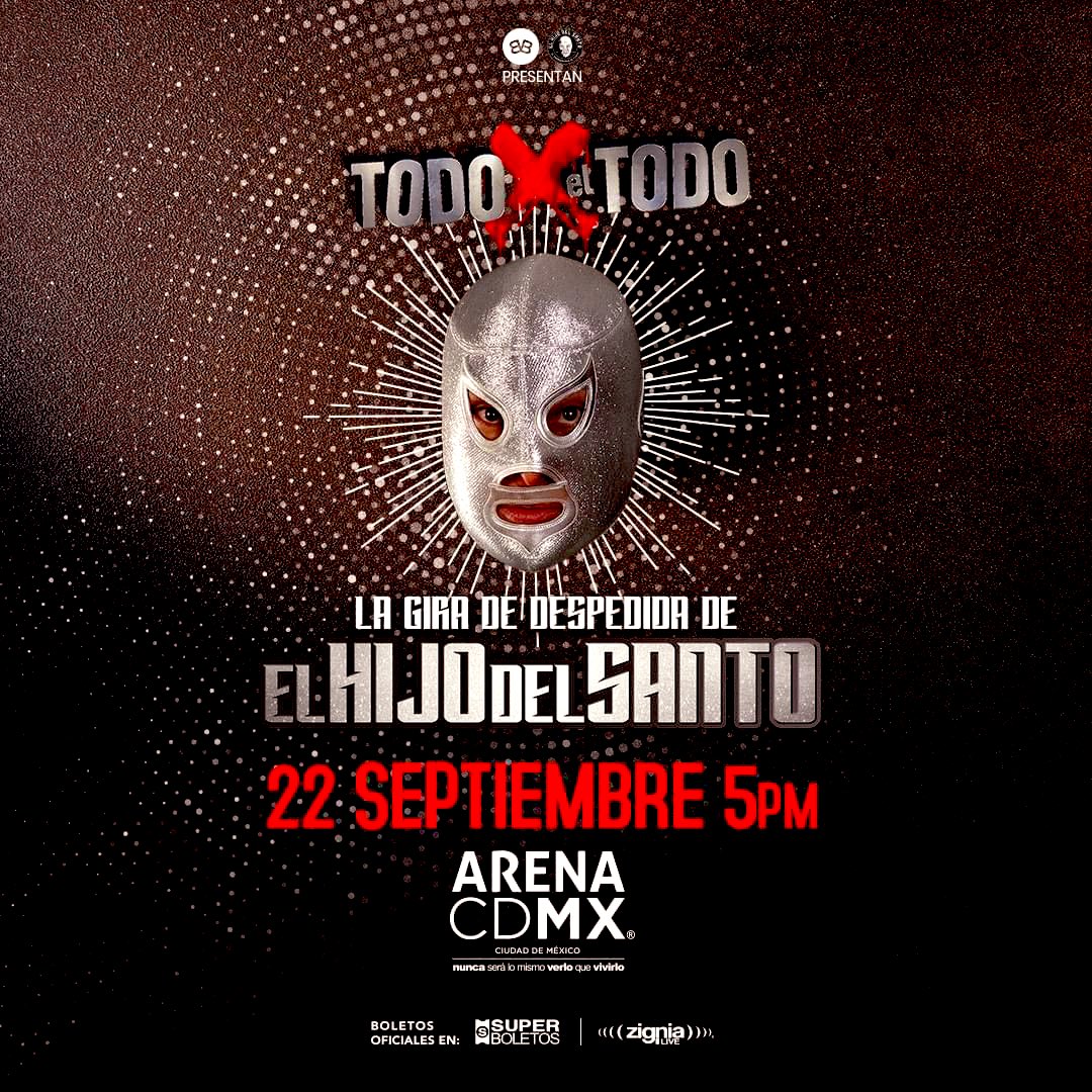 Después de más de 15 años regreso a la #CDMX de la mano de una gran empresa @BOBOProduccion . Es un evento que no se pueden perder. #lagiradedespedia #ElHijodelSanto #TodoxelTodo