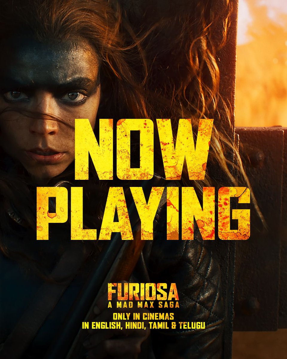 Furiosa: A Mad Max Saga is NOW PLAYING in Cinépolis. Grab your tickets and witness the action-packed adventure! #WarnerBrosIndia #Furiosa #MadMax #GeorgeMiller #ChrisHemsworth #AnyaTaylorJoy #Cinépolis #CinépolisIndia