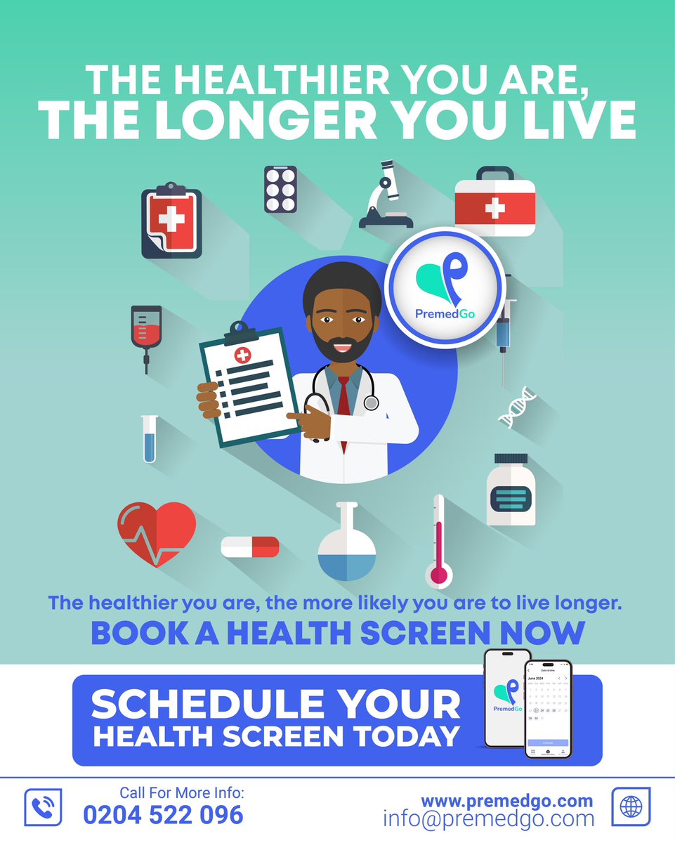 Your health journey starts with knowledge. 

Schedule a comprehensive screening checkup today!

To enquire more call us at 0204522096

#HealthAndWellness #HealthcareInnovation #healthscreening #healthcare #digitalhealthcare #medtech